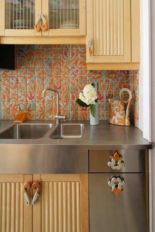 Orange Backsplash Kitchen
 35 best Orange and Grey Kitchen Ideas images on Pinterest