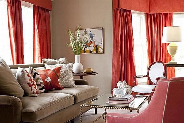Orange Curtains For Living Room
 Creative curtains for your home