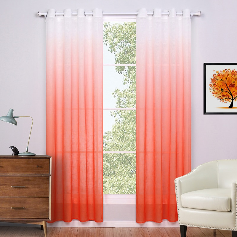 Orange Curtains For Living Room
 Aliexpress Buy Sheer Curtains For Living Room Modern