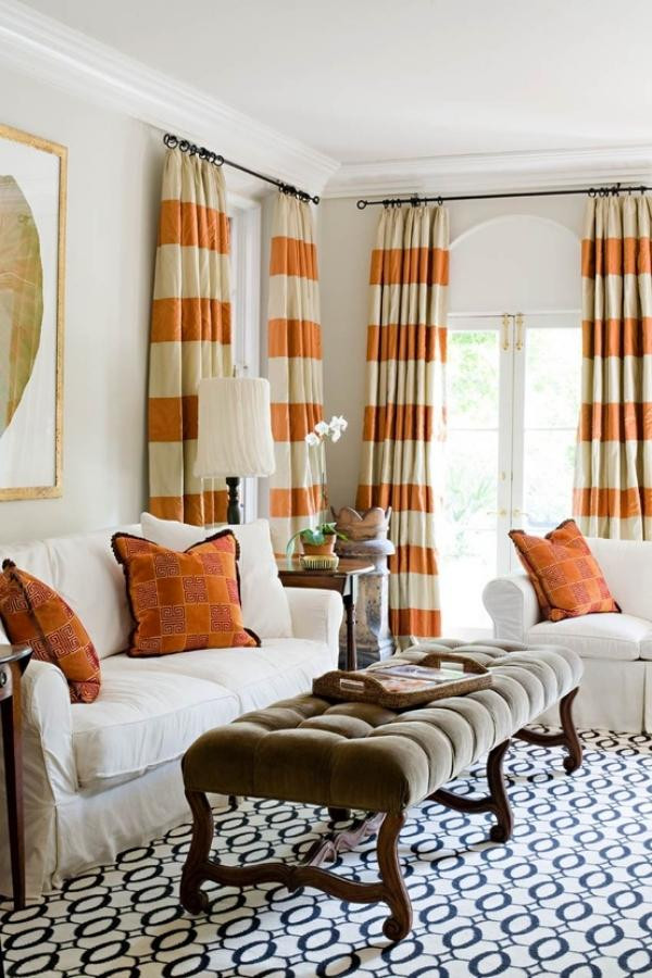 Orange Curtains For Living Room
 15 beautiful ideas for living room curtains and tips on