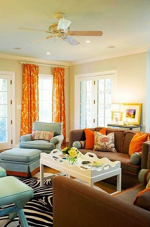 Orange Curtains For Living Room
 28 Stunning Orange Living Room Designs Ideas Decoration Love