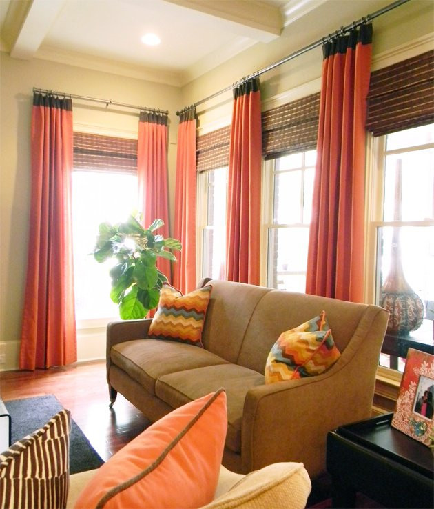 Orange Curtains For Living Room
 15 Curtain Designs for You to Decorate Your Home Pretty