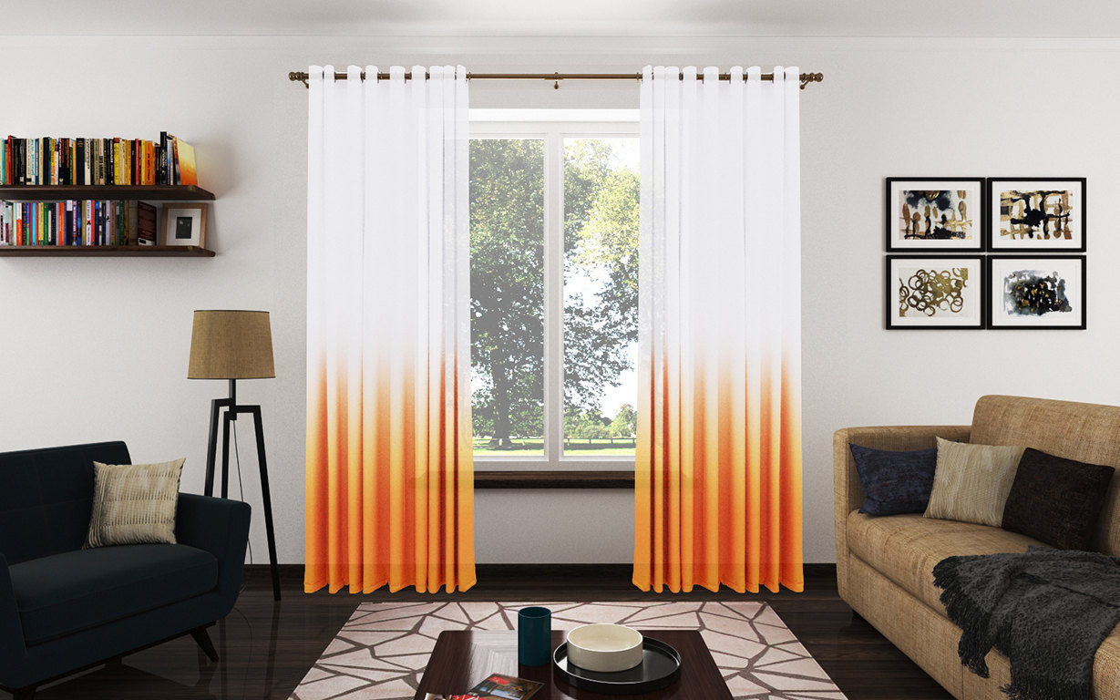 Orange Curtains For Living Room
 Trendy Ombre Curtains In Cold Warm and Neutral Hues
