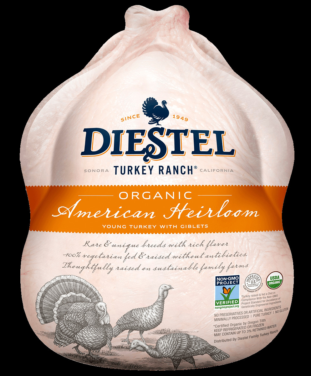 Organic Whole Turkey
 American Heirloom Whole Turkey Diestel Family Ranch