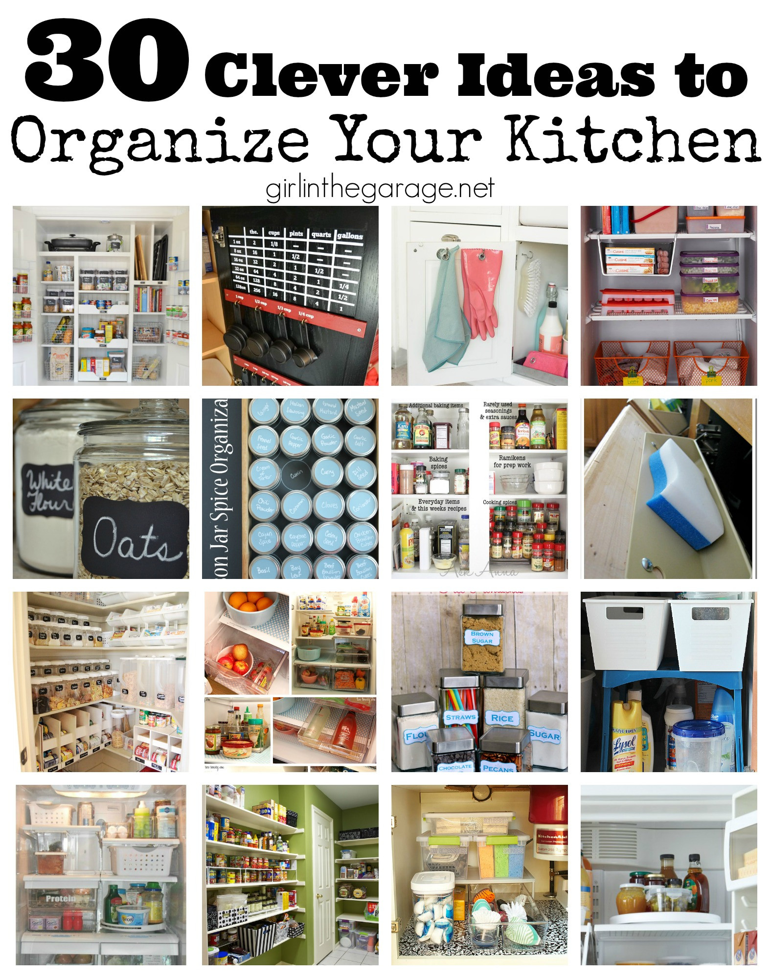 Organize Kitchen Cabinets
 30 Clever Ideas to Organize Your Kitchen