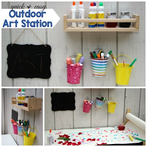 Outdoor Art Projects
 Outdoor Creative Art Station for Kids Where Imagination