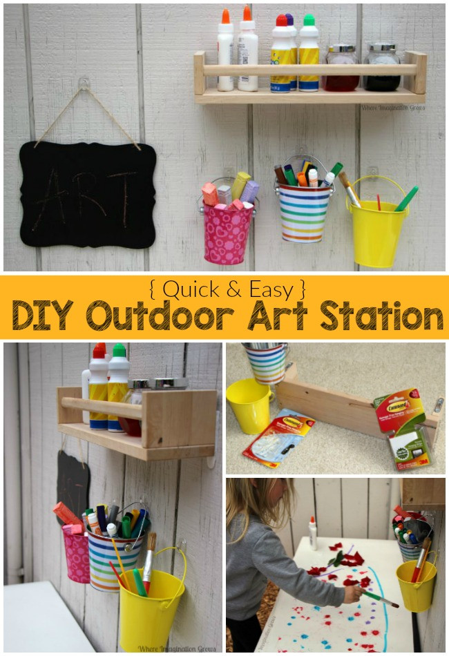 Outdoor Art Projects
 Outdoor Creative Art Station for Kids Where Imagination