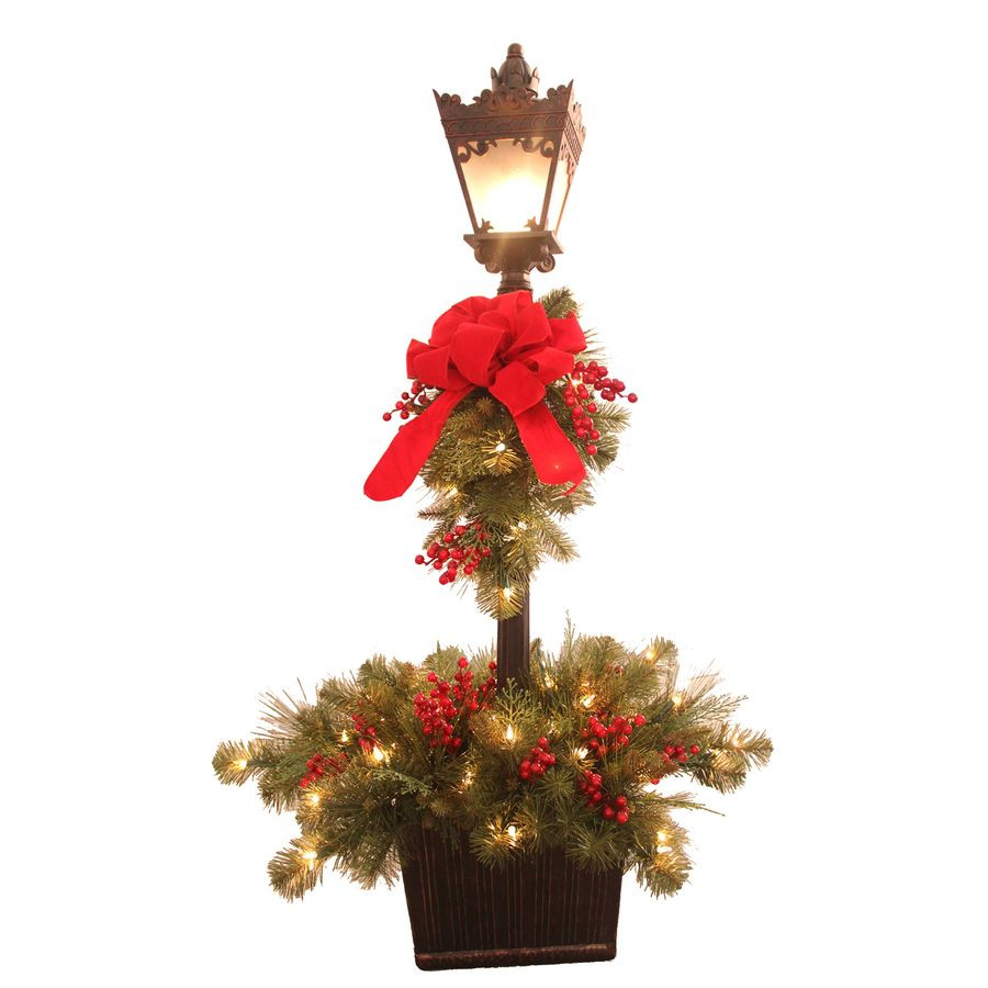 Outdoor Christmas Lamp Post
 Shop GE 48 in Lighted Lamp Post Indoor Christmas