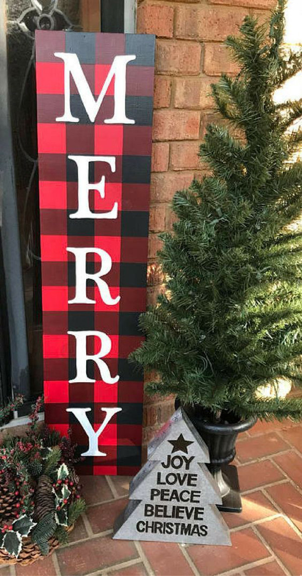 Outdoor Christmas Signs
 25 Cool Ways To Create Merry Christmas Signs