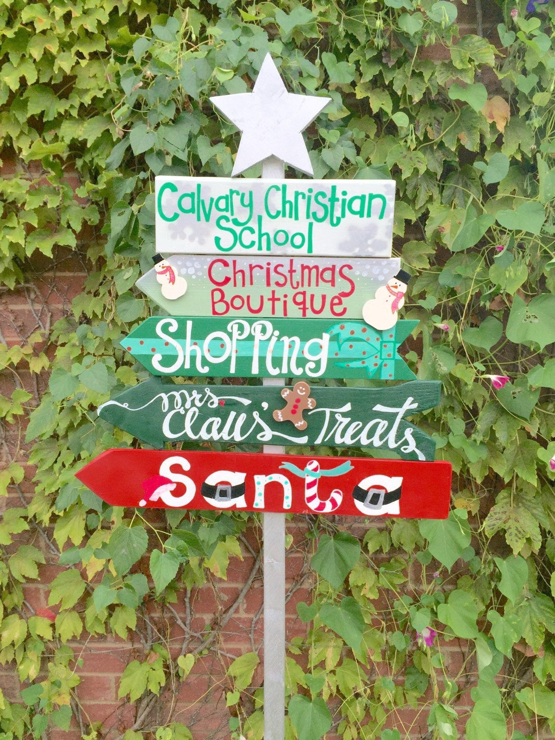 Outdoor Christmas Signs
 Custom Outdoor Christmas Directional Lawn Sign