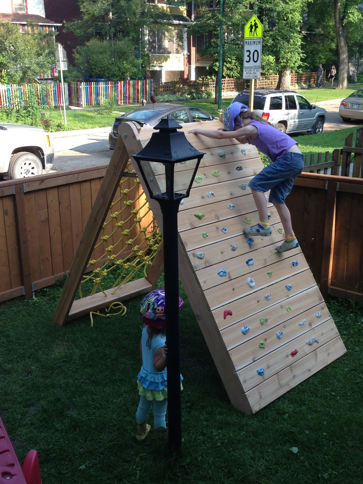 Outdoor Climbing Wall DIY
 Backyard Climbing Wall for the Kids Knock fDecor