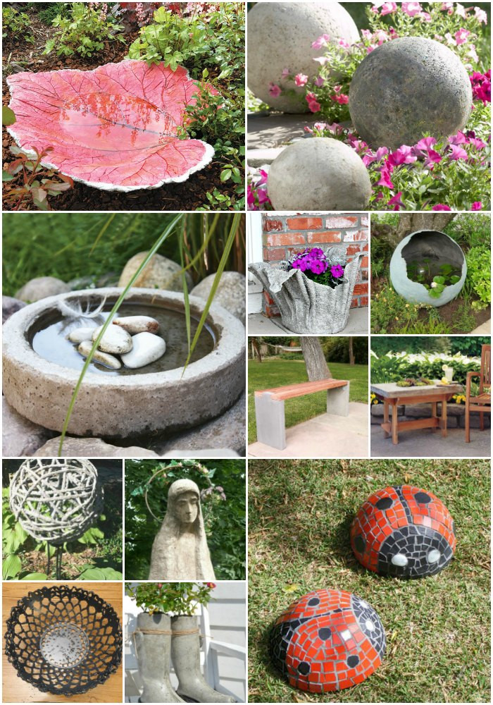Outdoor Craft Ideas
 15 Near Genius DIY Concrete Ornaments That Add Beauty To