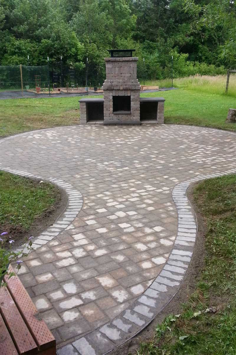 Outdoor Fire Pit Patio
 Chehalis Outdoor Fire Pit Matching Paver Patio AJB