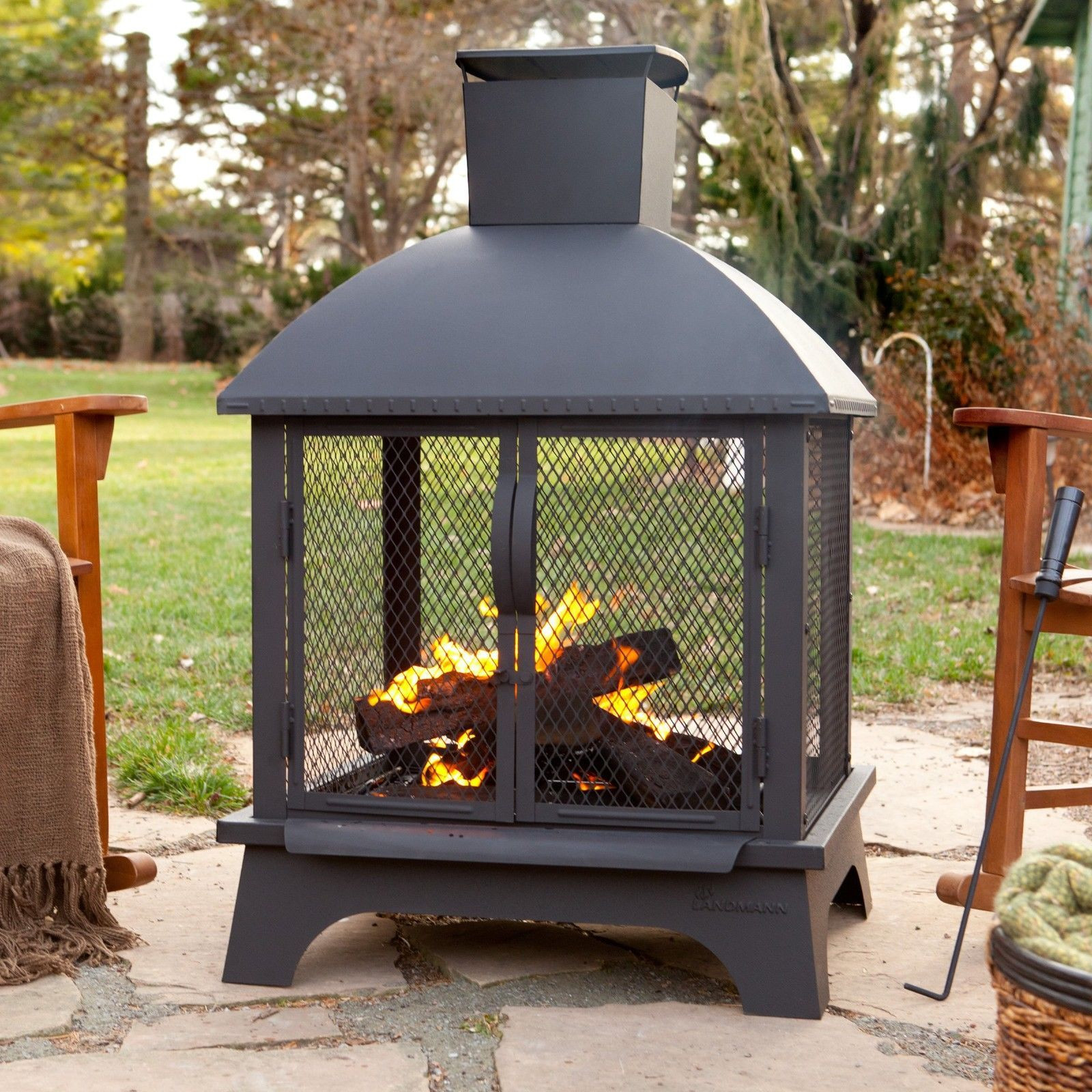 Outdoor Fire Pit Patio
 Outdoor Patio Fireplace Wood Burning Fire Pit Chiminea