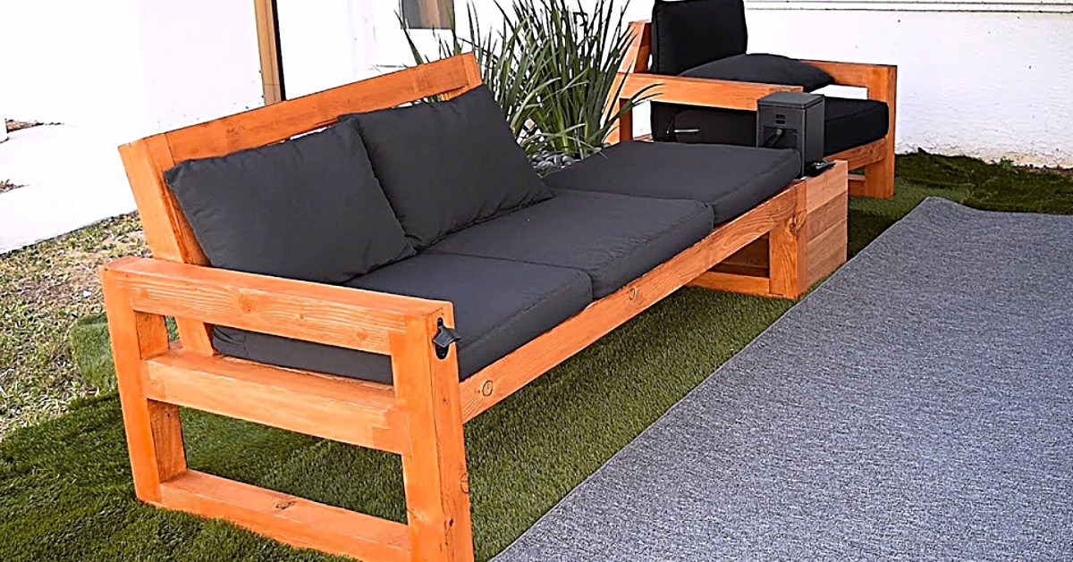 Outdoor Furniture DIY
 DIY Modern Outdoor Sofa