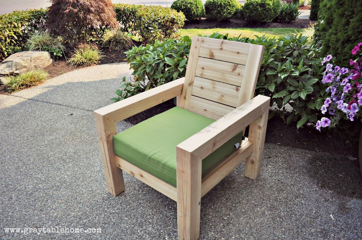 Outdoor Furniture DIY
 DIY Modern Rustic Outdoor Chair