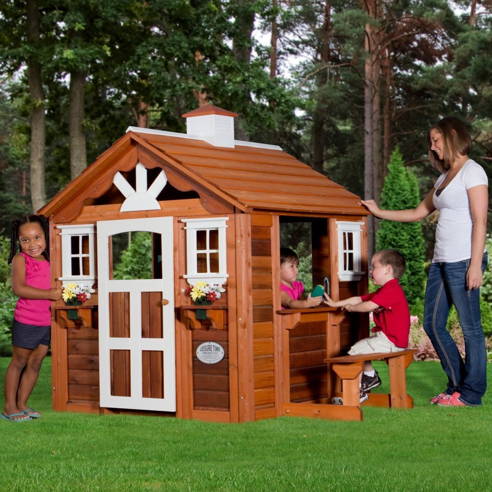 Outdoor Kids Playhouse
 Adorable Outdoor Wood Cottage Playhouses for Kids