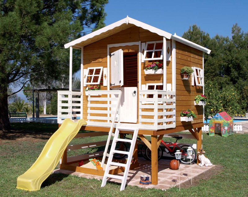 Outdoor Kids Playhouse
 Wood Outdoor Playhouses for Girls and Boys from Green