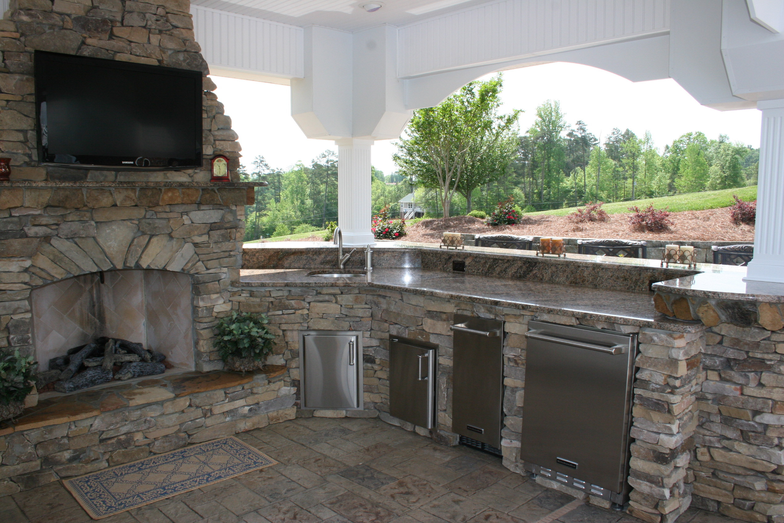 Outdoor Kitchen And Fireplace
 Outdoor Kitchen and Fireplace plete Chimneys LLC