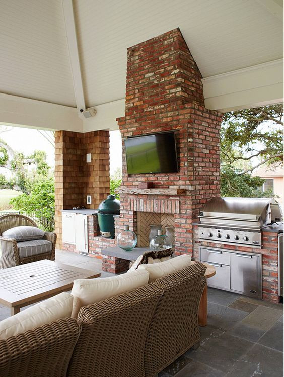 Outdoor Kitchen And Fireplace
 40 Beautiful Outdoor Kitchen Designs