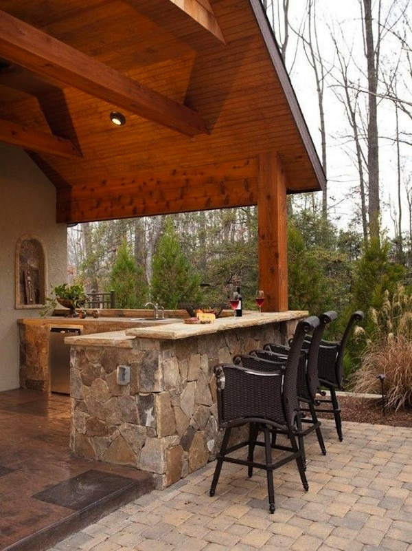 Outdoor Kitchen Bar
 Awesome Outdoor Kitchens With Bars