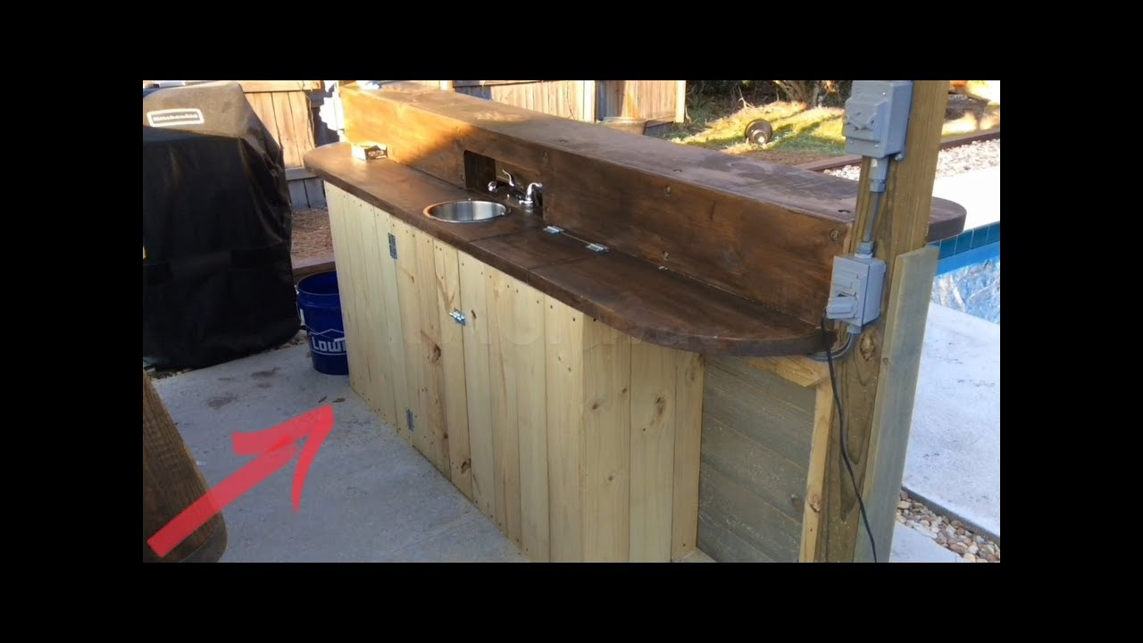 Outdoor Kitchen Cabinets DIY
 Outdoor Kitchen DIY cabinet door install