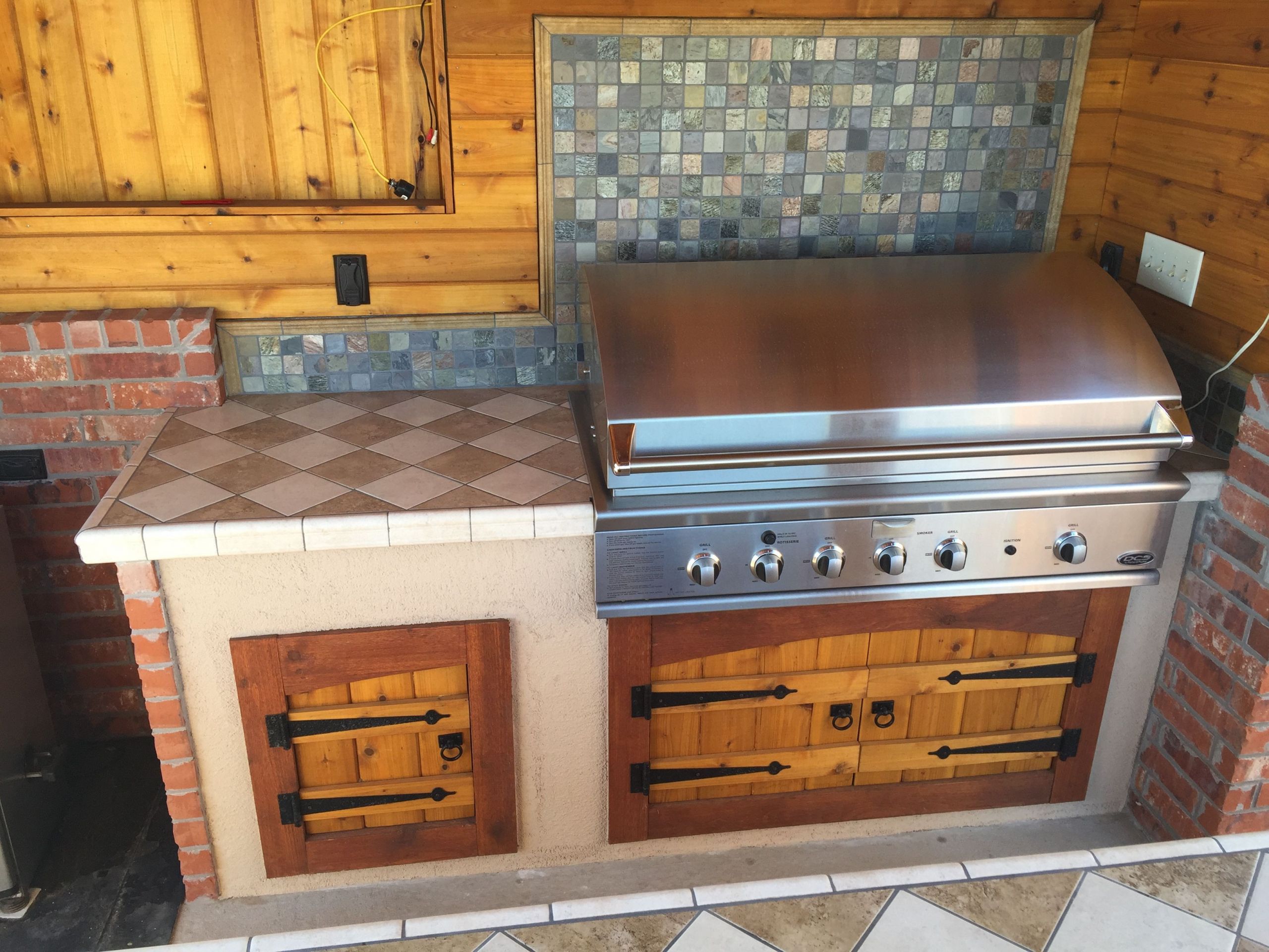 Outdoor Kitchen Cabinets DIY
 Outdoor Kitchen DIY project Cedar by Ricky Custom cabinet
