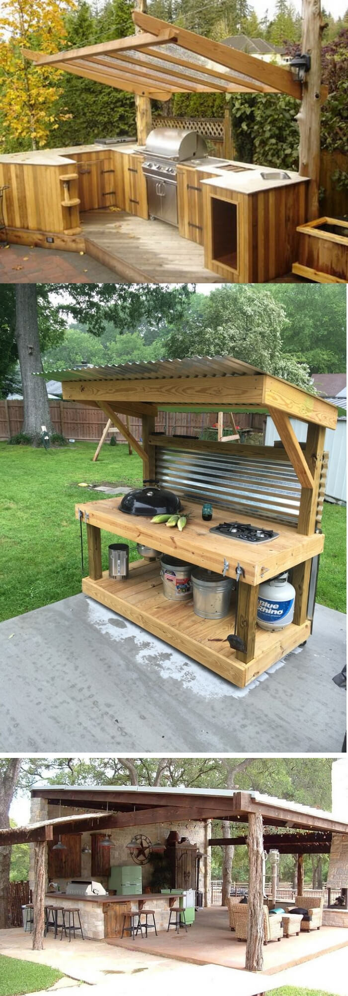 Outdoor Kitchen Cabinets DIY
 31 Stunning Outdoor Kitchen Ideas & Designs With