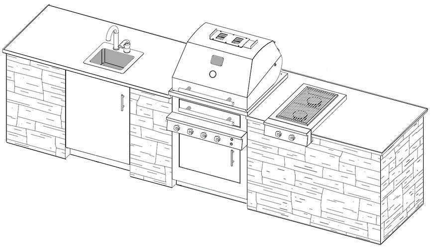 Outdoor Kitchen Floor Plans
 Outdoor Kitchen Plans with CAD Pro