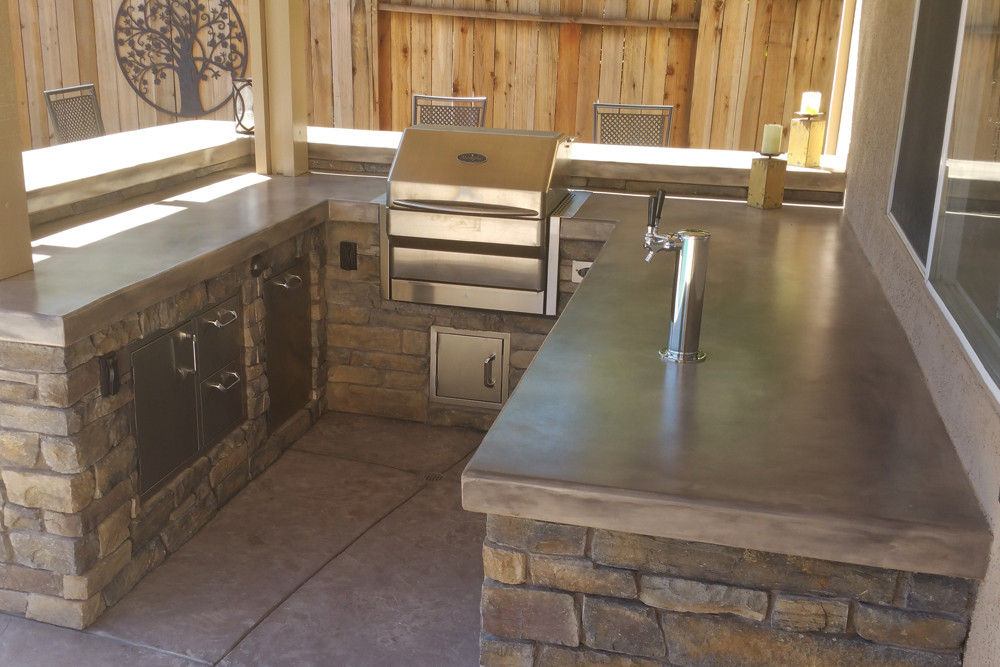 Outdoor Kitchen Kegerator
 Custom Outdoor Kitchen Seating bar & kegerator Custom