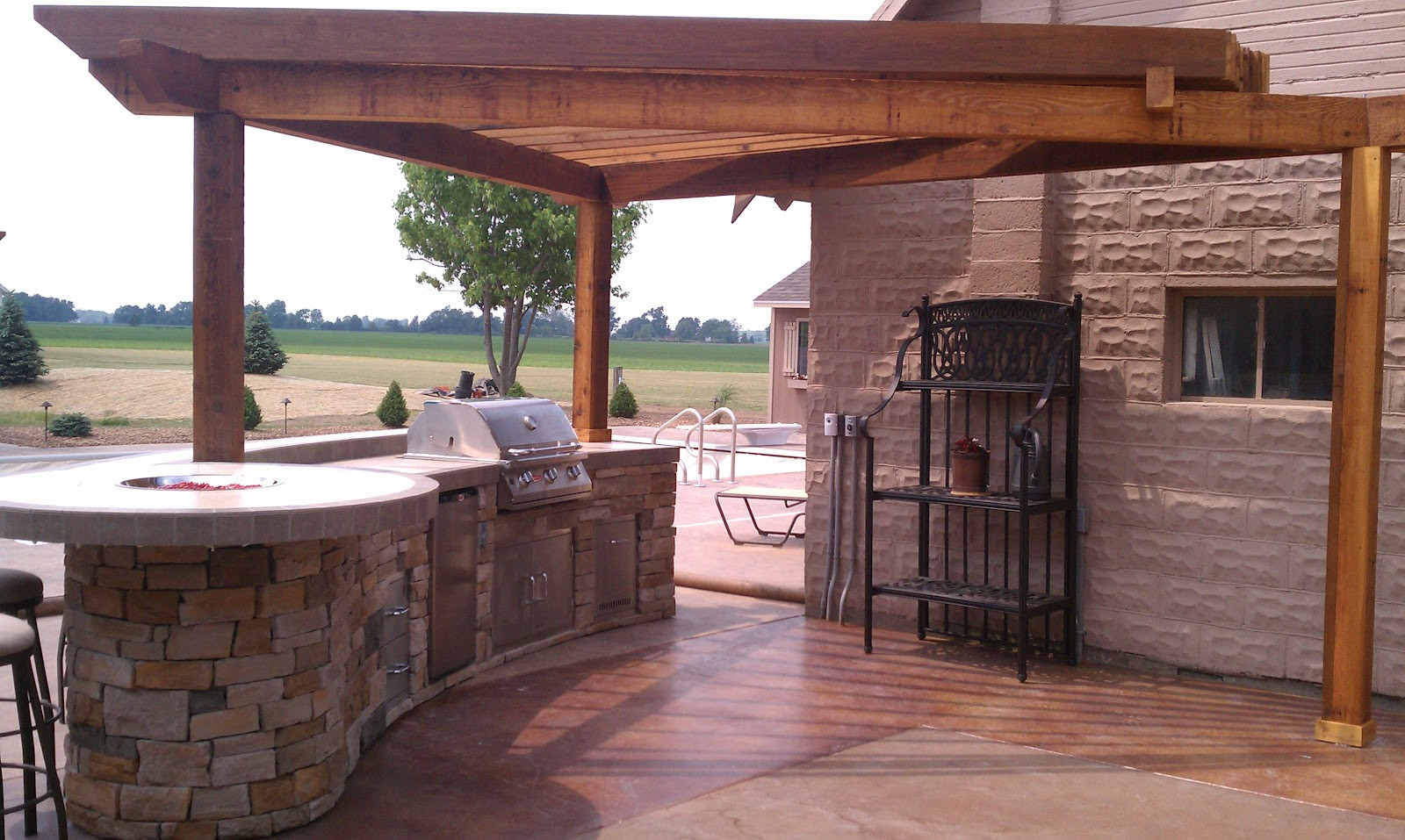 Outdoor Kitchen Pergola
 Outdoor Living Radial Pergola Outdoor Kitchen