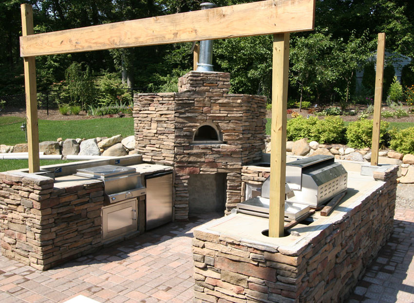 Outdoor Kitchen Pizza Oven
 Custom Built Outdoor Kitchens 2008 U Shape w Pizza Oven