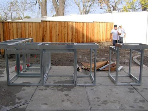 Outdoor Kitchen Steel Frame Kit
 Outdoor Kitchen Construction – Masonry Wood Kits