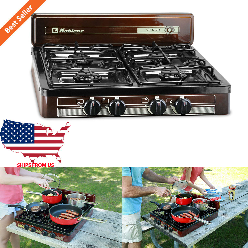 Outdoor Kitchen Stove
 4 Burner Portable Propane Gas Stove Outdoor Camping