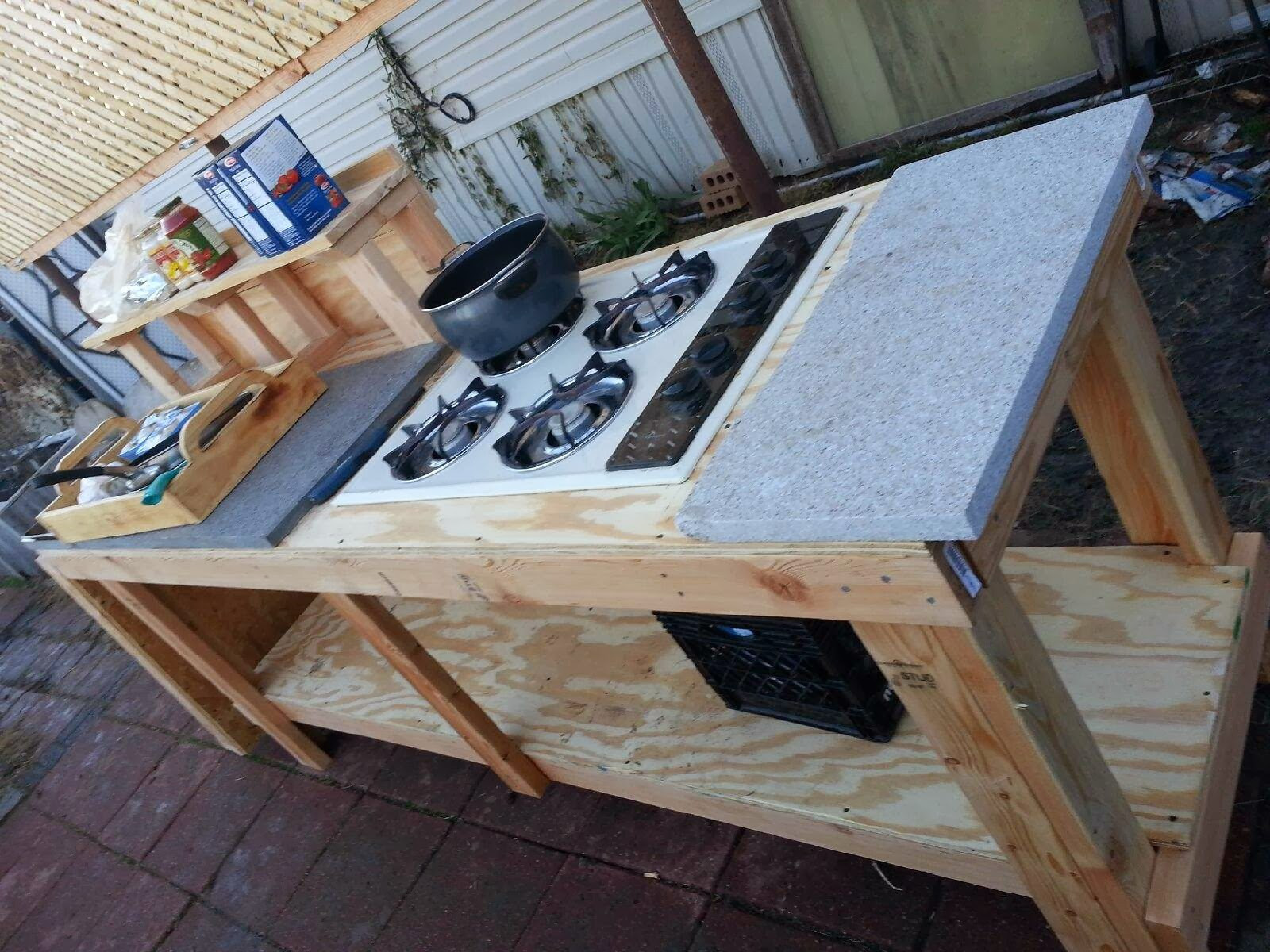 Outdoor Kitchen Stove
 Modern Day Redneck Under A Hundred