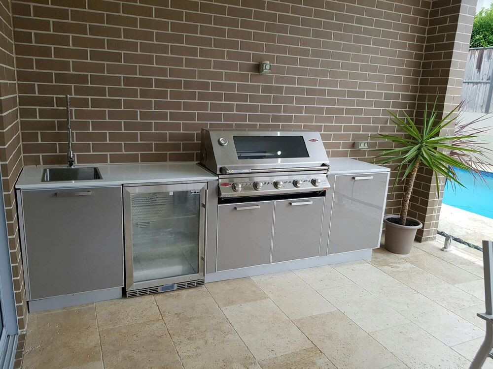 Outdoor Kitchen Units
 Outdoor Kitchen Stone Tops Marine Grade Cabinets EASY