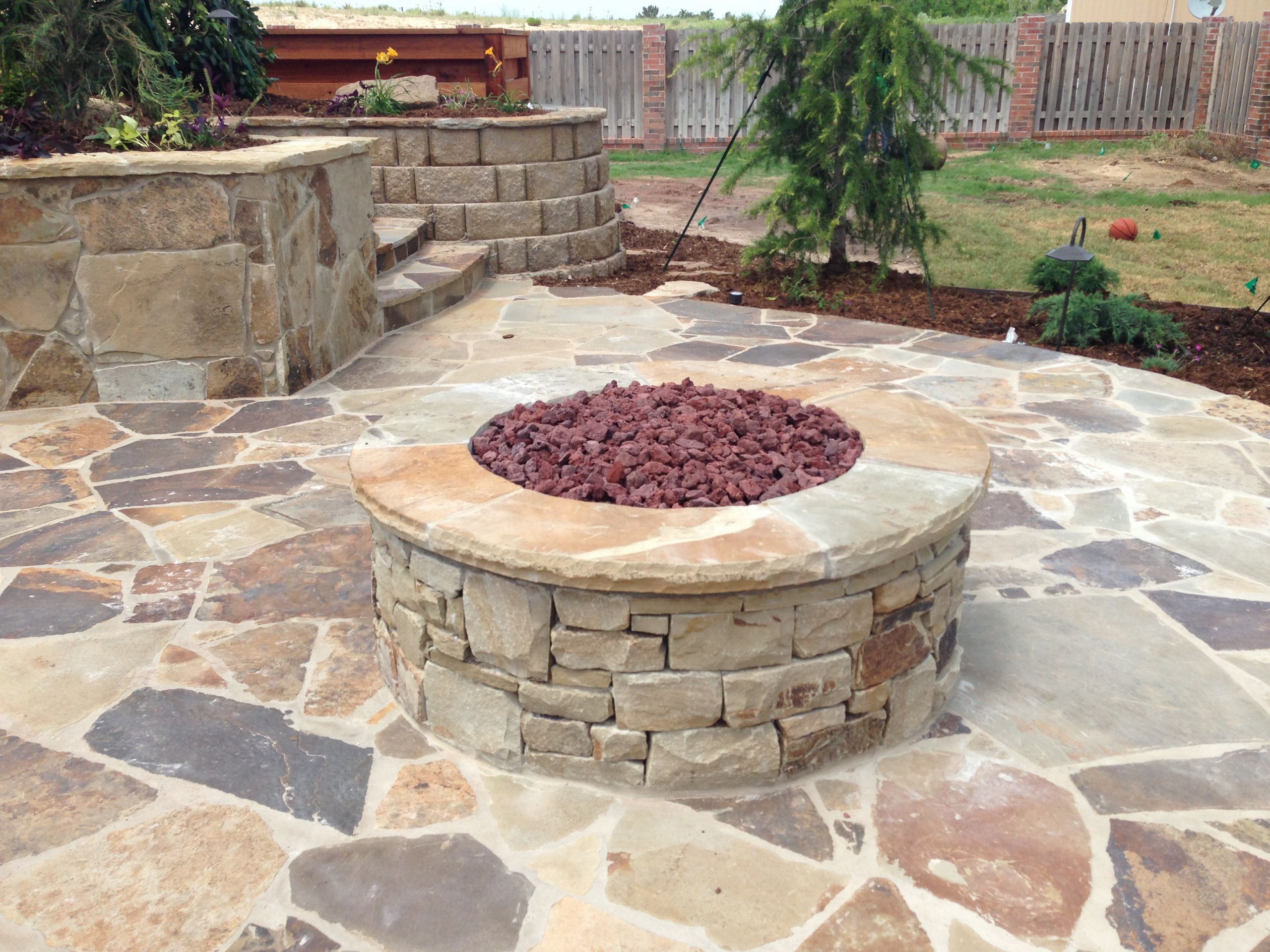 Outdoor Landscape Firepit
 Custom Outdoor Fireplaces & Fire Pits in OKC