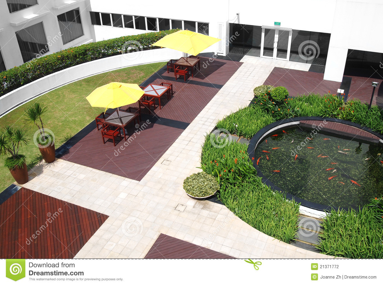 Outdoor Landscape Office
 Landscaping fice Courtyard Garden Stock graphy