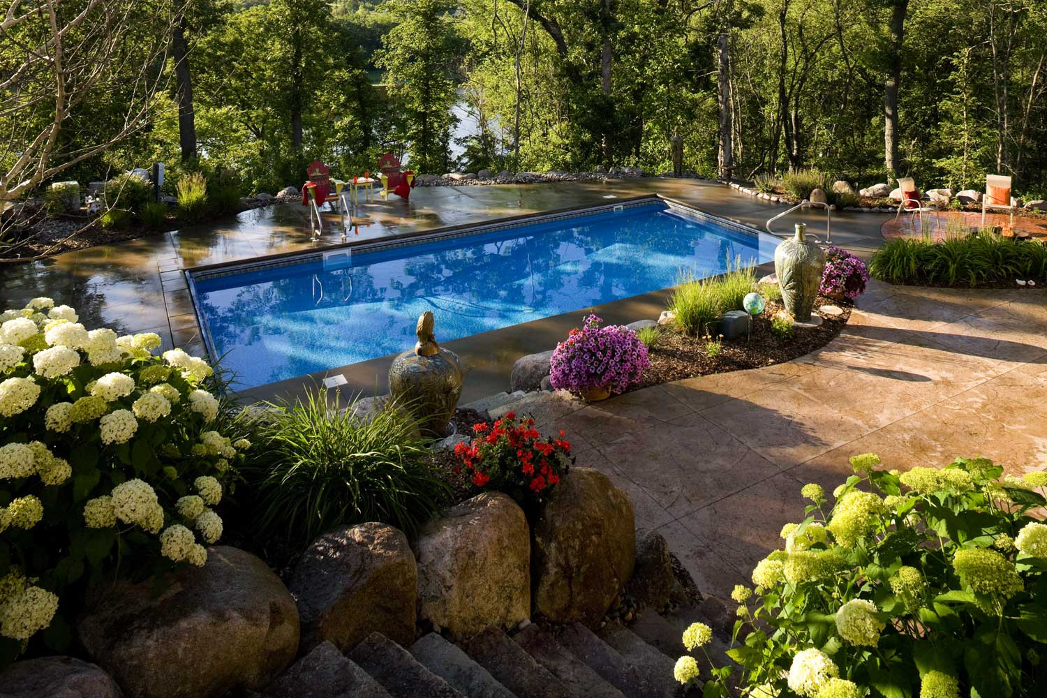 Outdoor Landscape Pool
 Swimming Pool Landscape in Inver Grove Heights MN