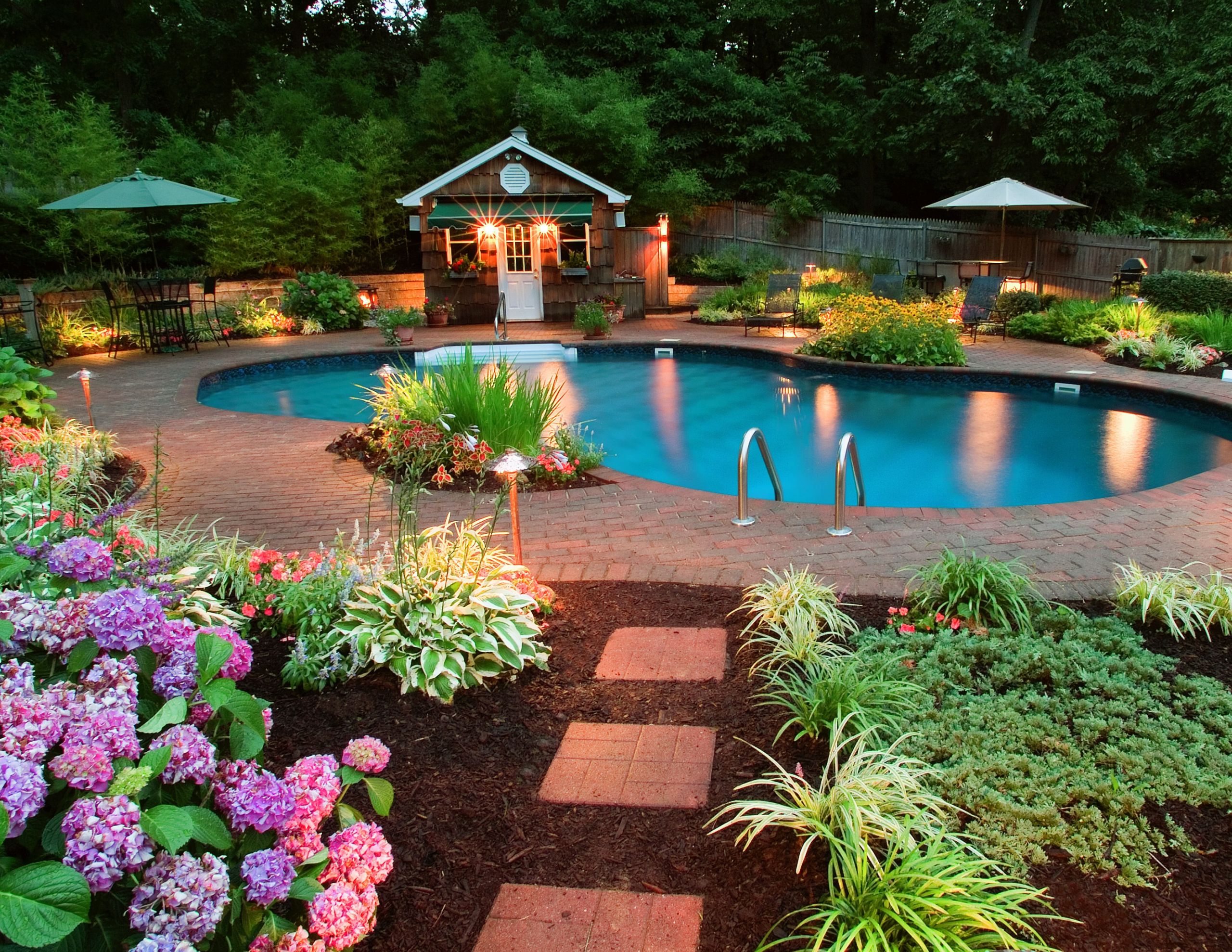 Outdoor Landscape Pool
 Backyard Pool Landscaping Ideas – HomesFeed