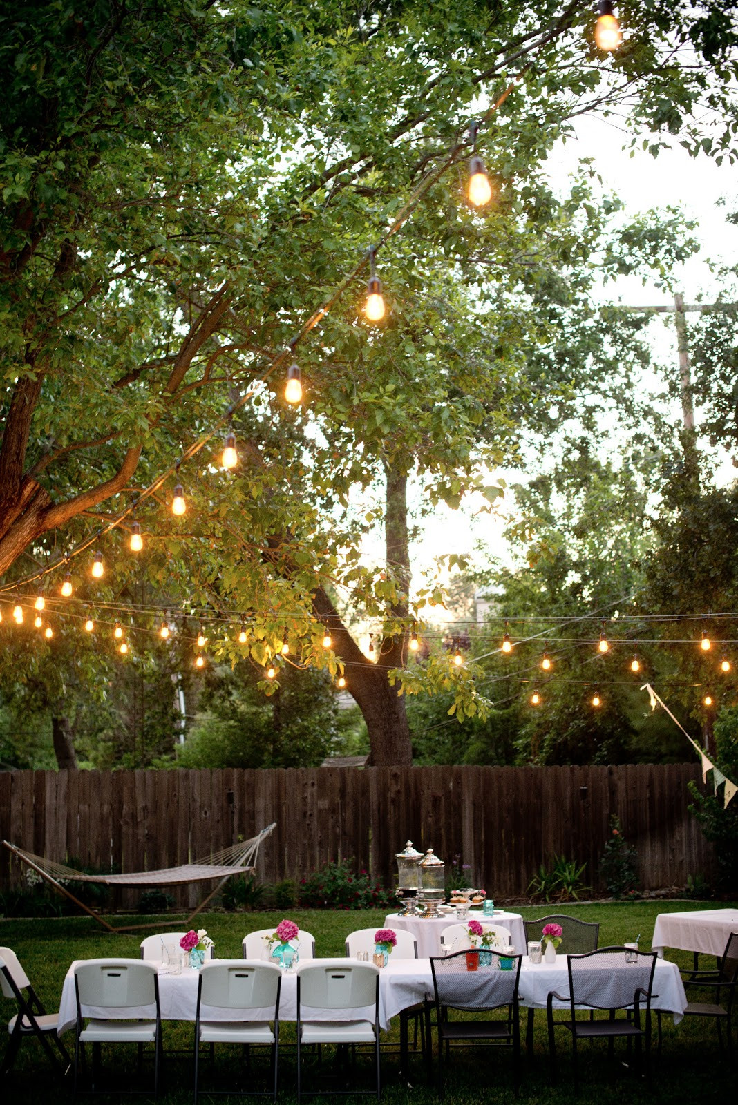 Outdoor Lighting Ideas For Backyard Party
 Domestic Fashionista Backyard Birthday Fun Pink