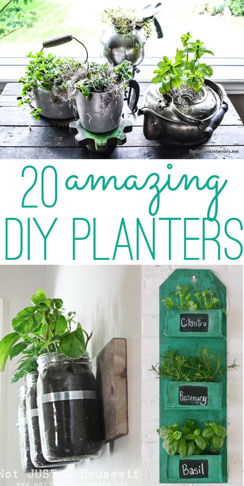 Outdoor Planters DIY
 DIY planters 20 amazing ideas you can make yourself