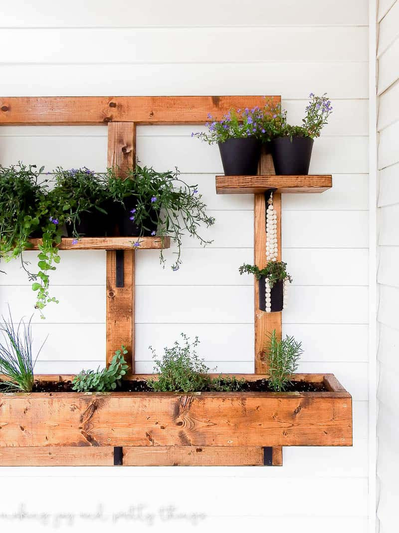 Outdoor Planters DIY
 DIY Vertical Herb Garden and Planter 2x4 Challenge