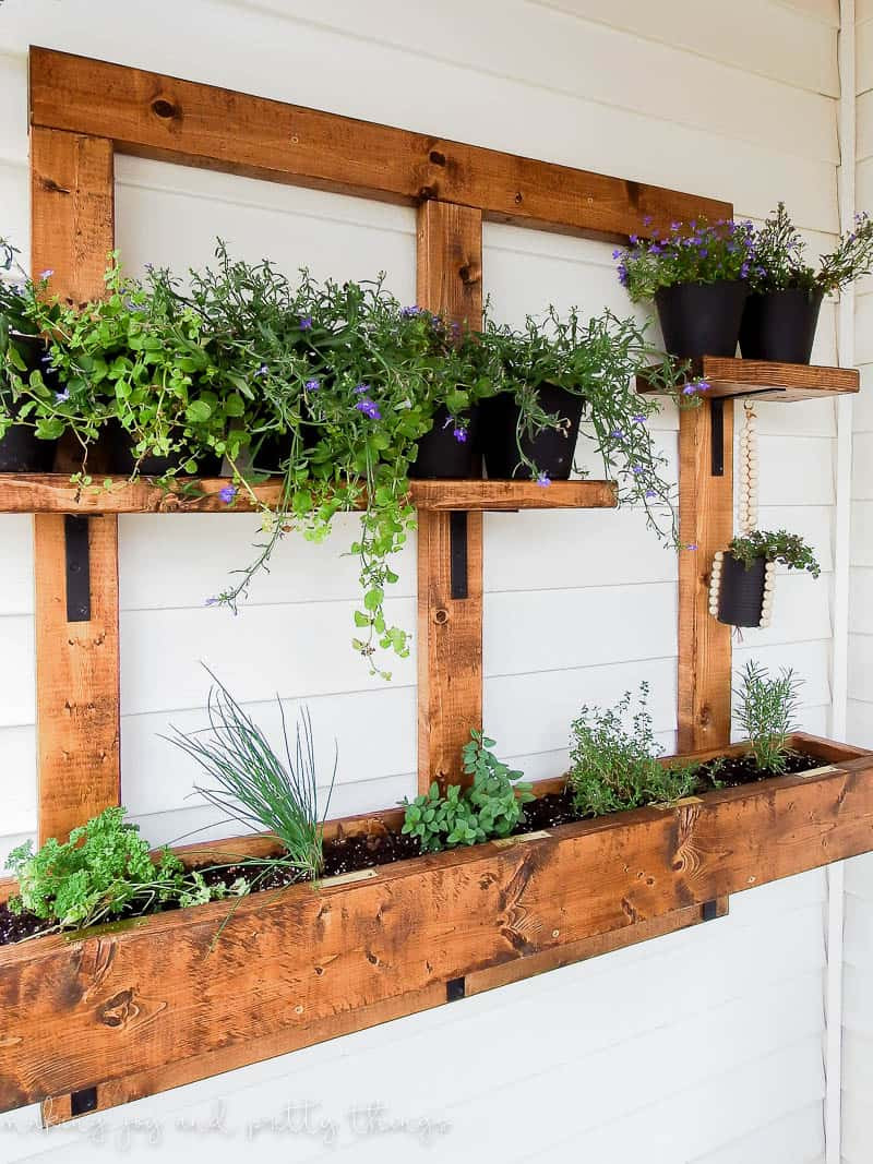 Outdoor Planters DIY
 DIY Vertical Herb Garden and Planter 2x4 Challenge