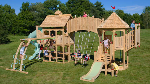 Outdoor Playsets For Kids
 Wooden Swing Sets Champcraft Playsets Let Your Kids