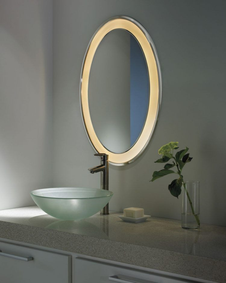 Oval Bathroom Mirror
 20 Bright Bathroom Mirror Designs With Lights