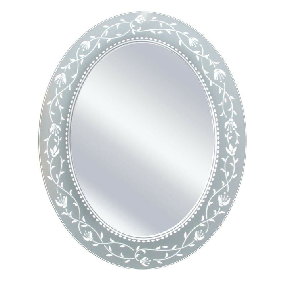 Oval Bathroom Mirror
 Bathroom Mirror Fushcia Oval X Frameless 23 29 Decor
