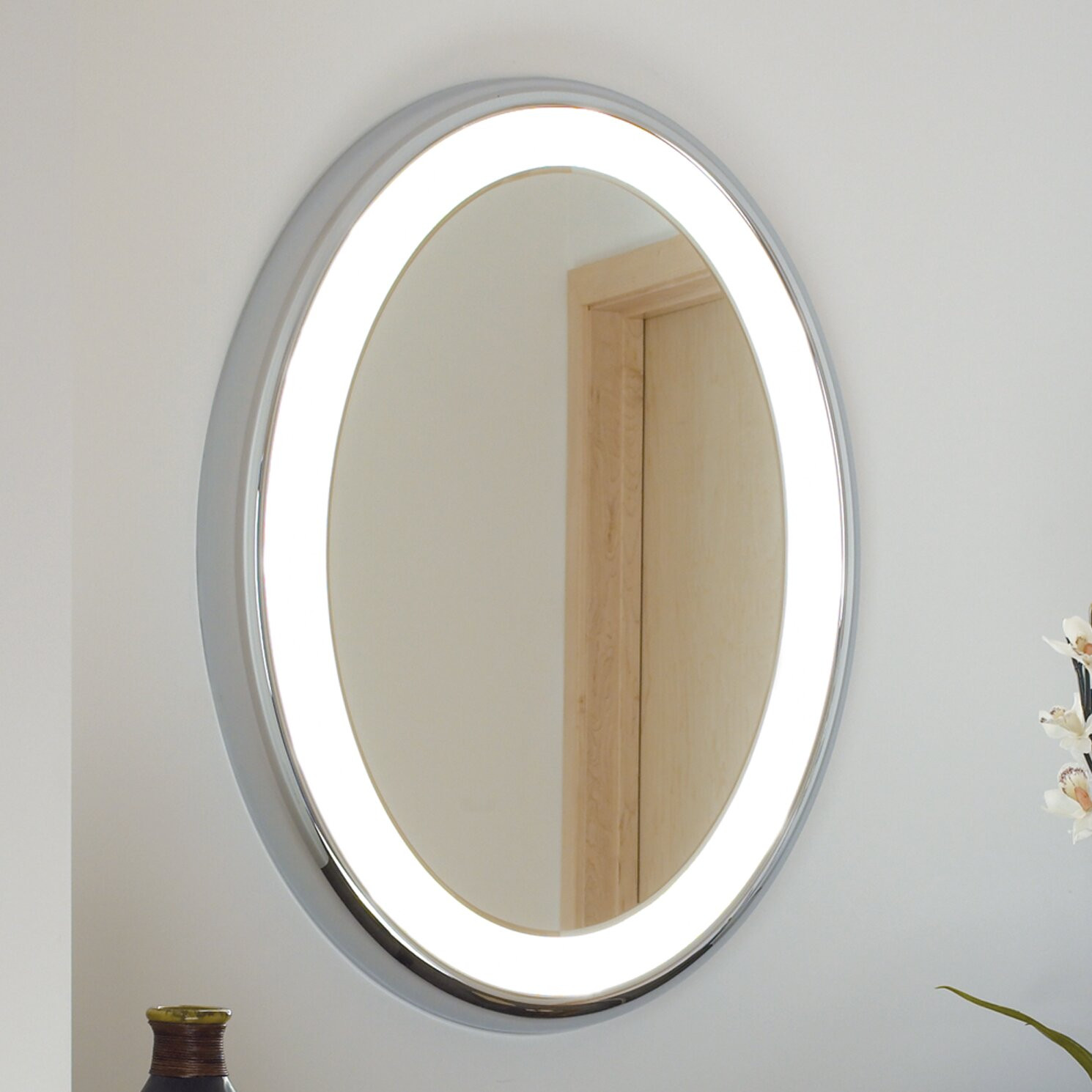 Oval Bathroom Mirror
 Tech Lighting Tigris Oval Bath Mirror