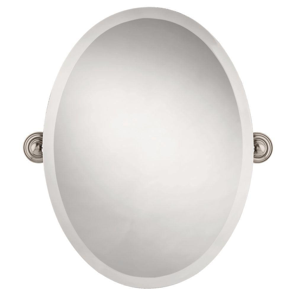 Oval Bathroom Mirror
 Delta Greenwich 24 in x 18 in Frameless Oval Bathroom