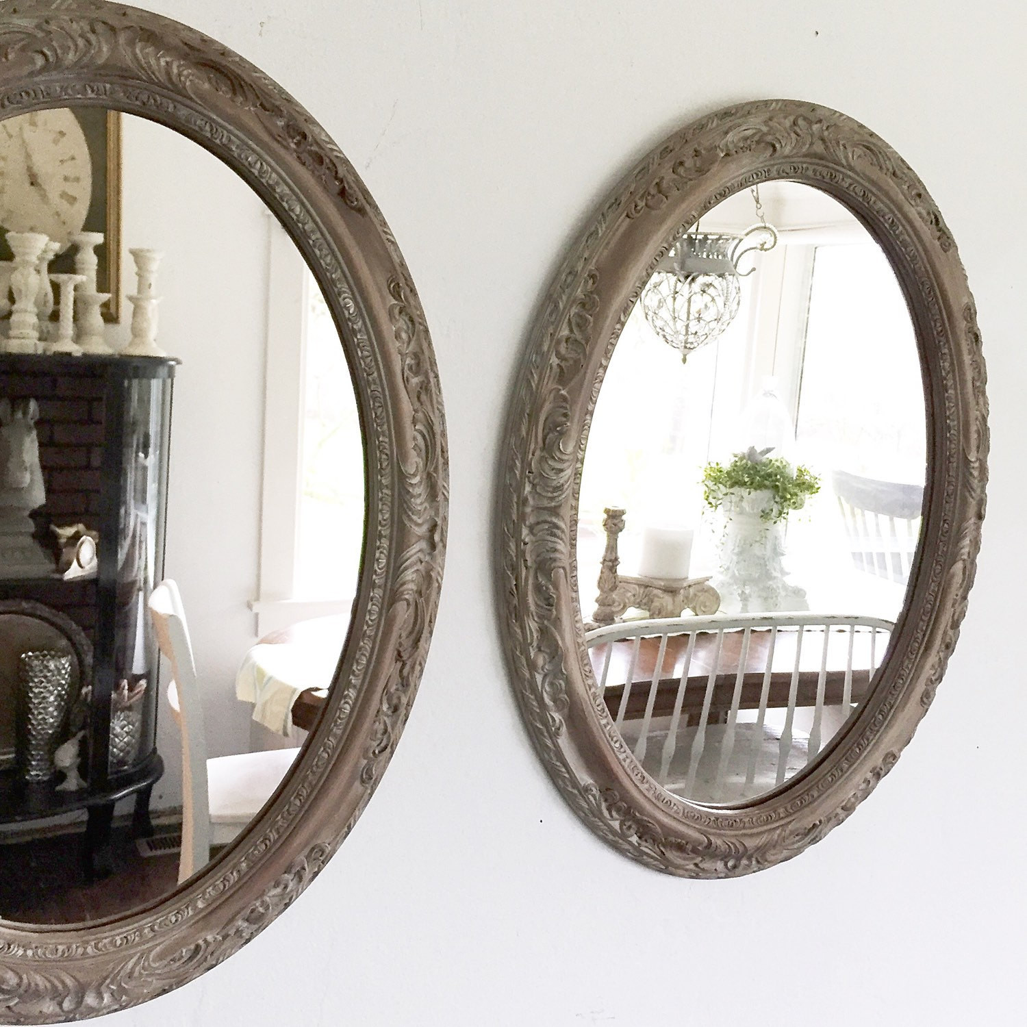 Oval Bathroom Mirror
 Oval Mirrors Double Vanity Bathroom Mirror French